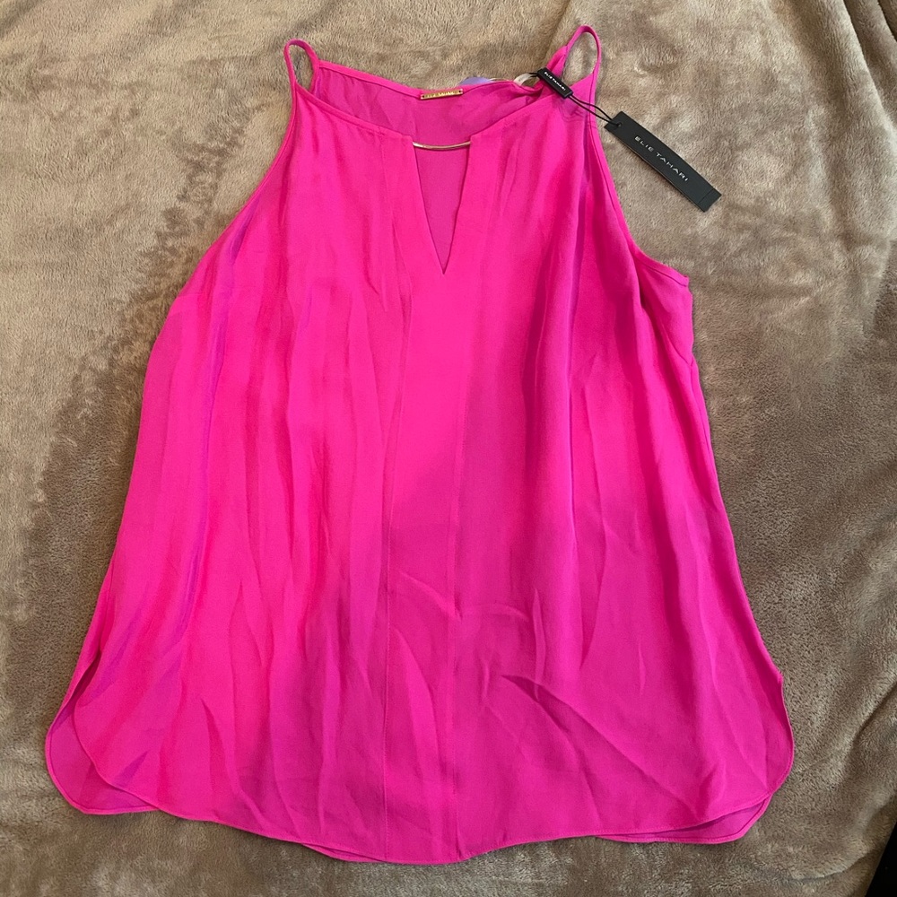 Pink sleeveless top